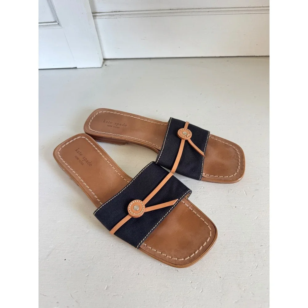 Kate Spade Alex‎ flat slide sandals size 9B